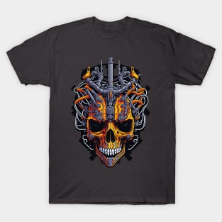 Mecha Skull S02 D83 T-Shirt